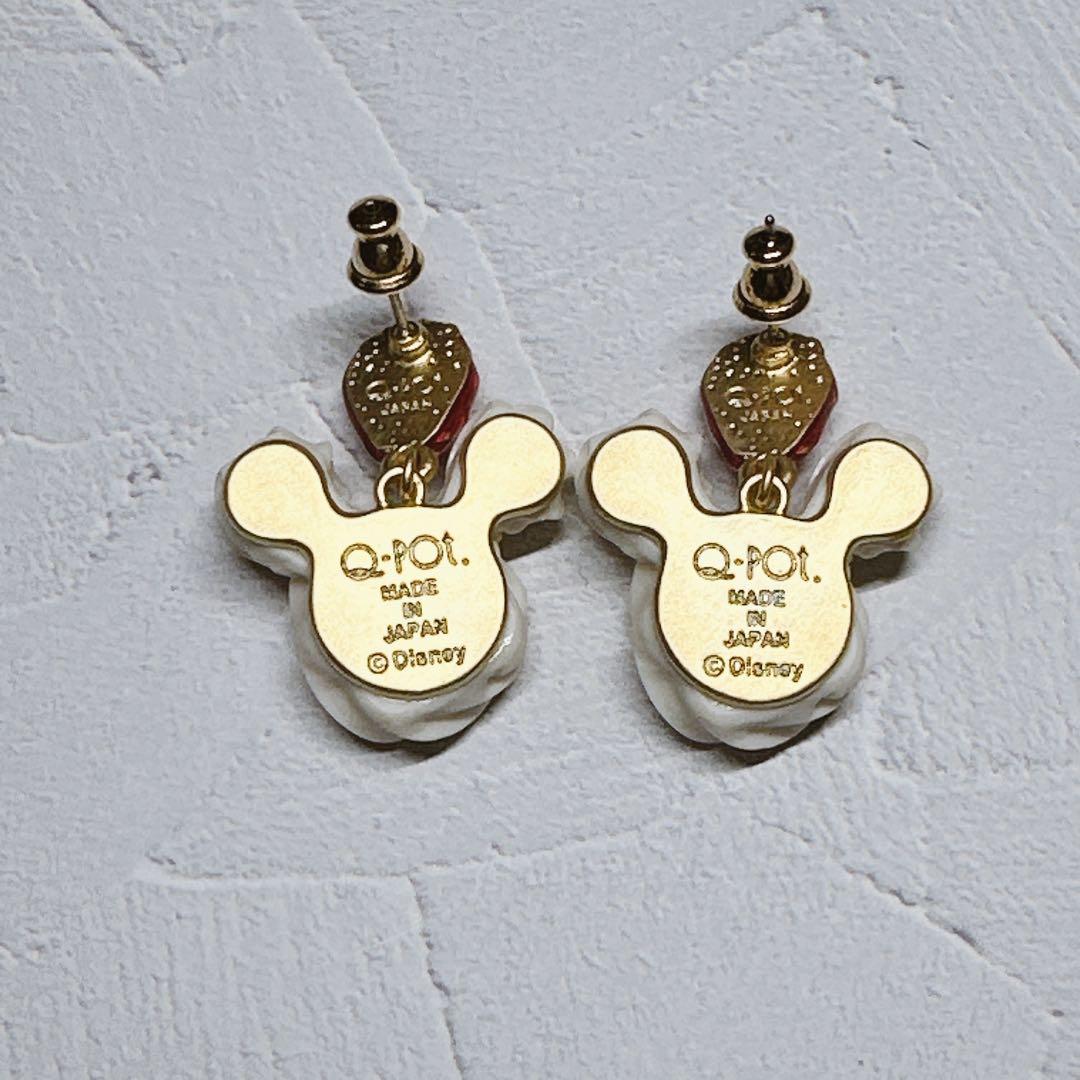 【Q-pot. ×Disney】ミッキー ストロベリーホイップ クリーム ピアス
