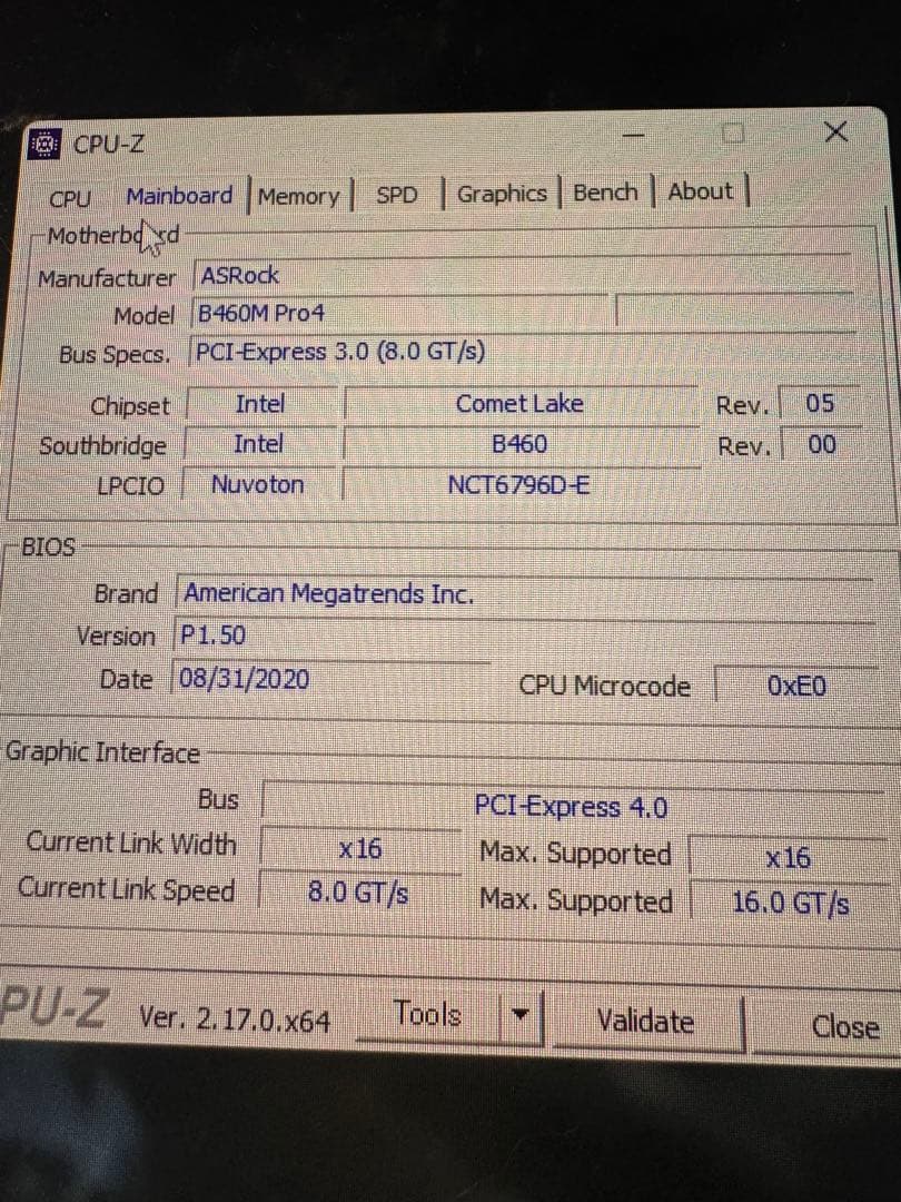 CPU Intel Core i5-10600K ASRock B460M Pro4