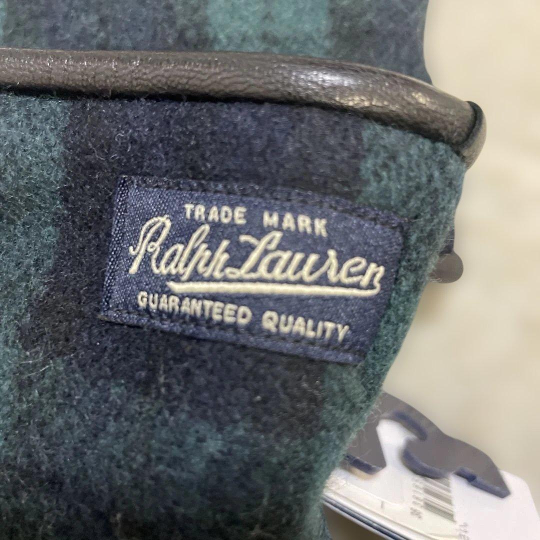 Ralph Lauren ダークグリーン チェック 手袋