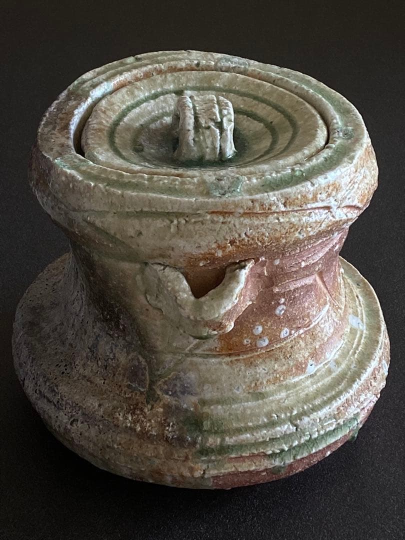 信楽焼 Shigaraki 耳付水指 Water Jar 井村侊生 M03