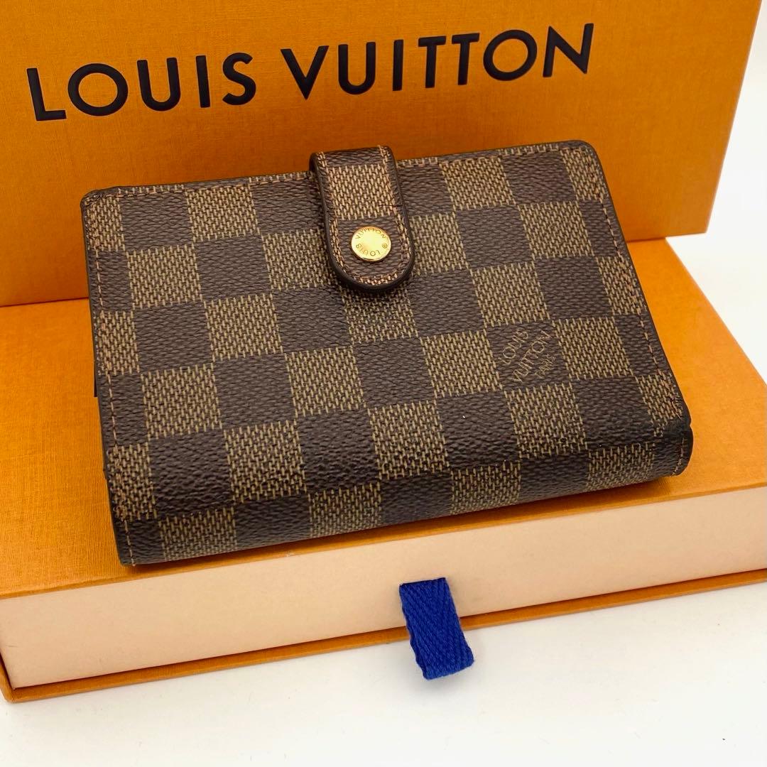 新型✨ルイヴィトン ダミエ ヴィエノワ がま口 折り財布