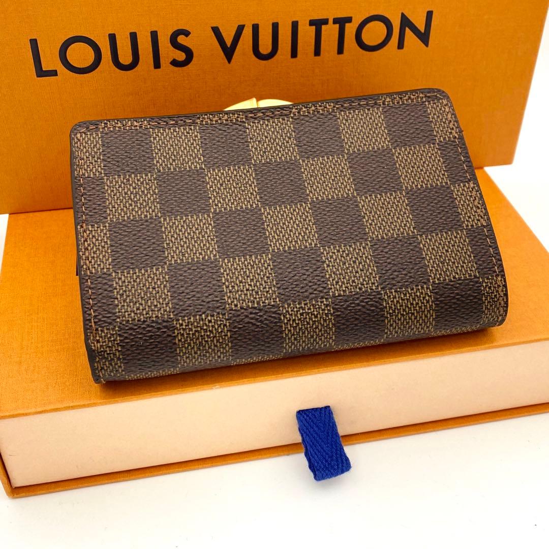 新型✨ルイヴィトン ダミエ ヴィエノワ がま口 折り財布