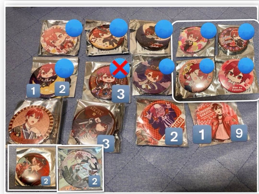 浦島坂田船 あほの坂田 となりの坂田 缶バッジ まとめ売り