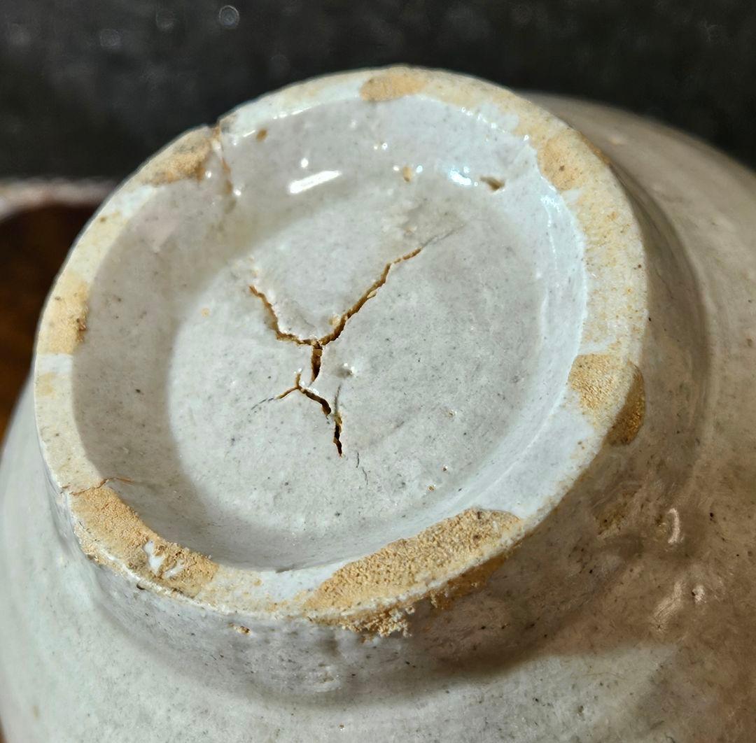 【李朝コレクター放出品❗】李氏朝鮮時代　朝鮮古陶磁器　李朝白磁　茶碗　茶道具茶器