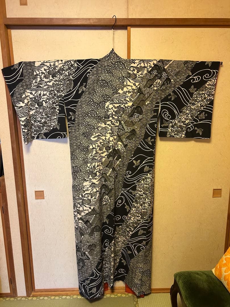 五味桂子　型絵染　訪問着