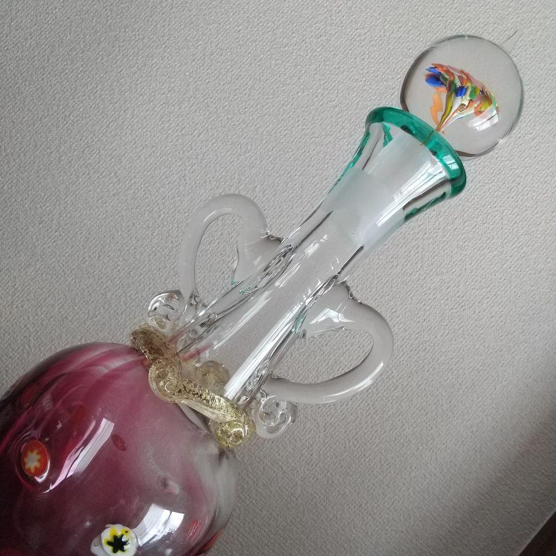 ガラス 工芸 カラフェ ?? デキャンタ ?? ヴェネチアンガラス ??