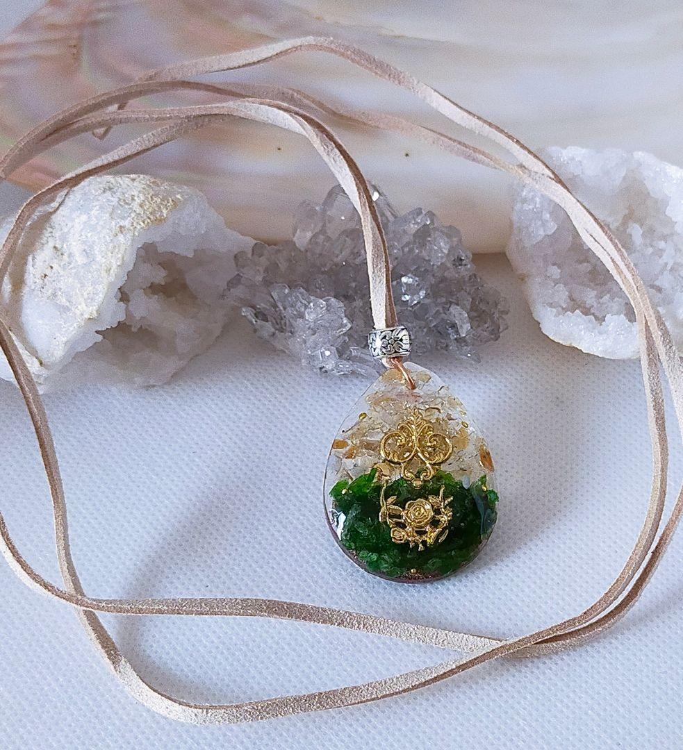 P514 オルゴナイト　天然石　パワーストーン　ネックレス　ペンダント