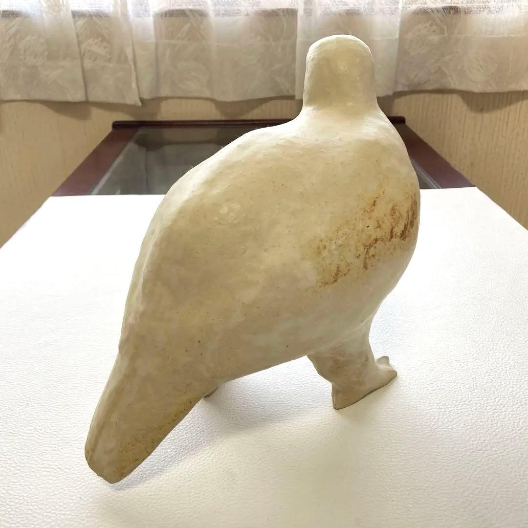 九谷焼 中村梅山 「雷鳥」 陶器 置物 オブジェ 共箱 木箱入り 和風 レトロ