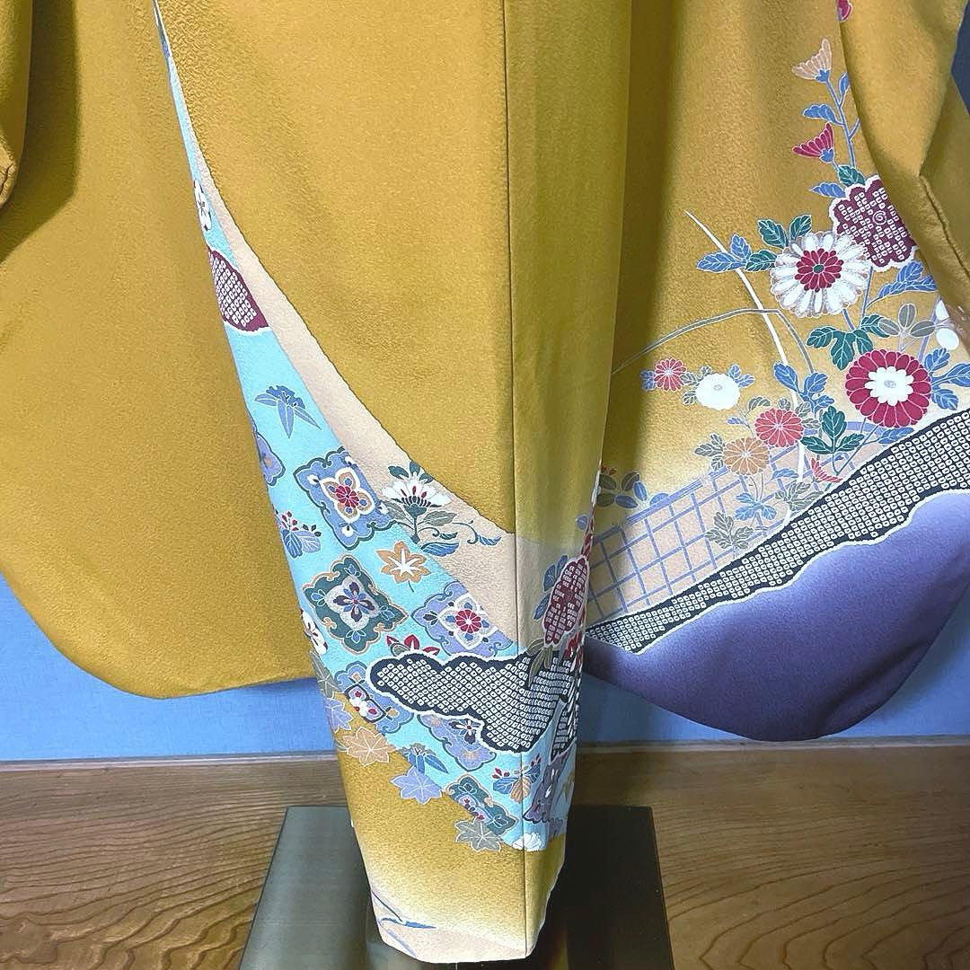 振袖フルセット　高身長　手描き友禅　成人式振袖　振袖　裄丈71