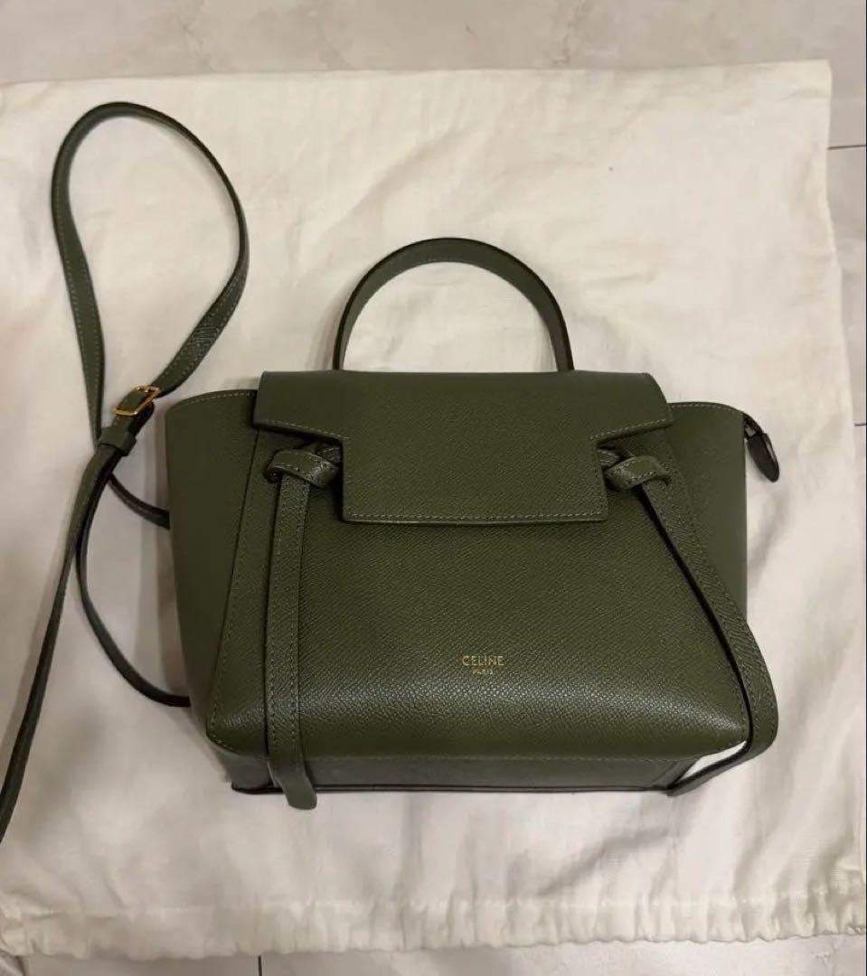 CELINEセリーヌ ベルトバッグナノ レザー