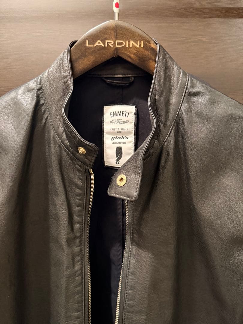 EMMETT ジャブスアルキヴィオ　シングルライダースジャケット 黒