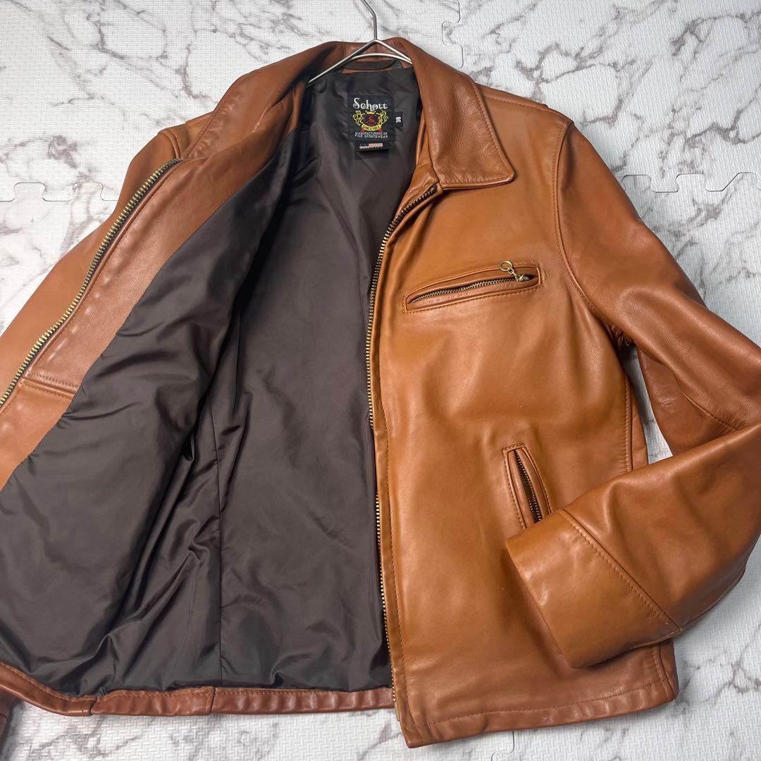 美品✨ 【米国製】schott トラッカージャケット 103US 38 茶色
