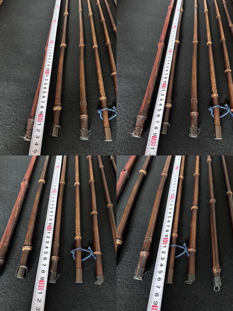 矢筈 掛け軸用 まとめ売り7点セット 古道具 竹 やはず インテリア 中古