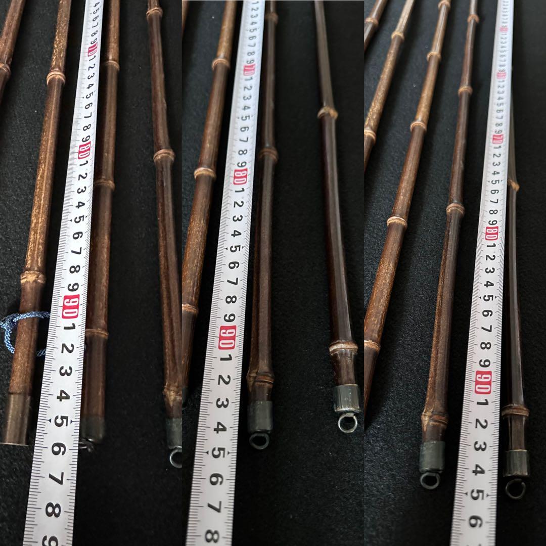 矢筈 掛け軸用 まとめ売り7点セット 古道具 竹 やはず インテリア 中古