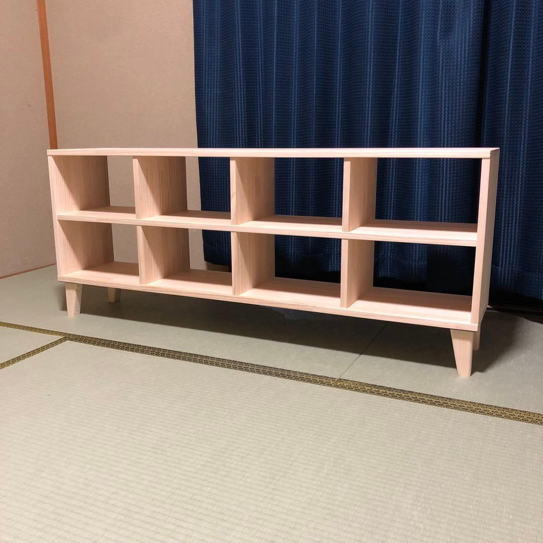 ハンドメイド　脚付き　格子棚　オーダー受け付けます