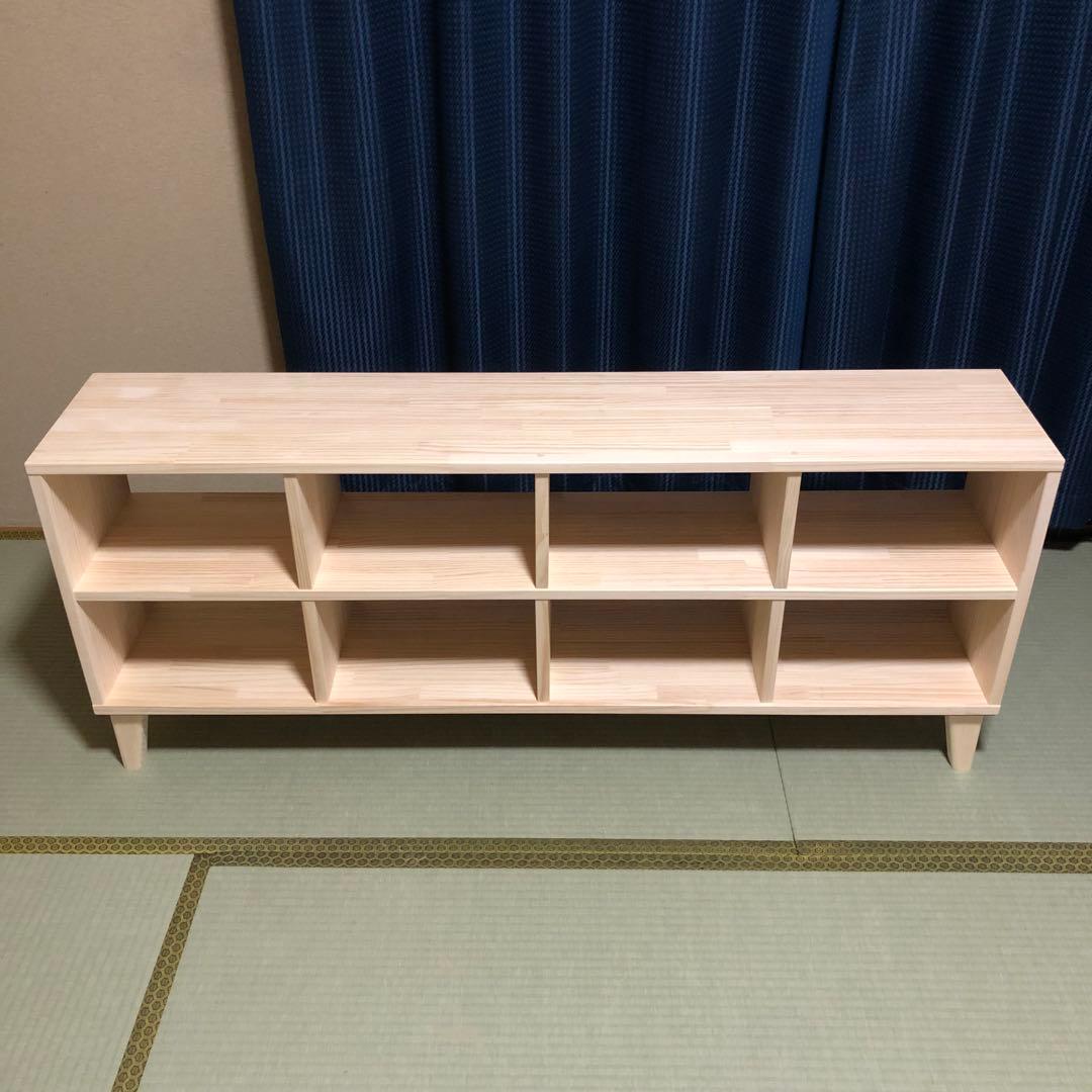 ハンドメイド　脚付き　格子棚　オーダー受け付けます