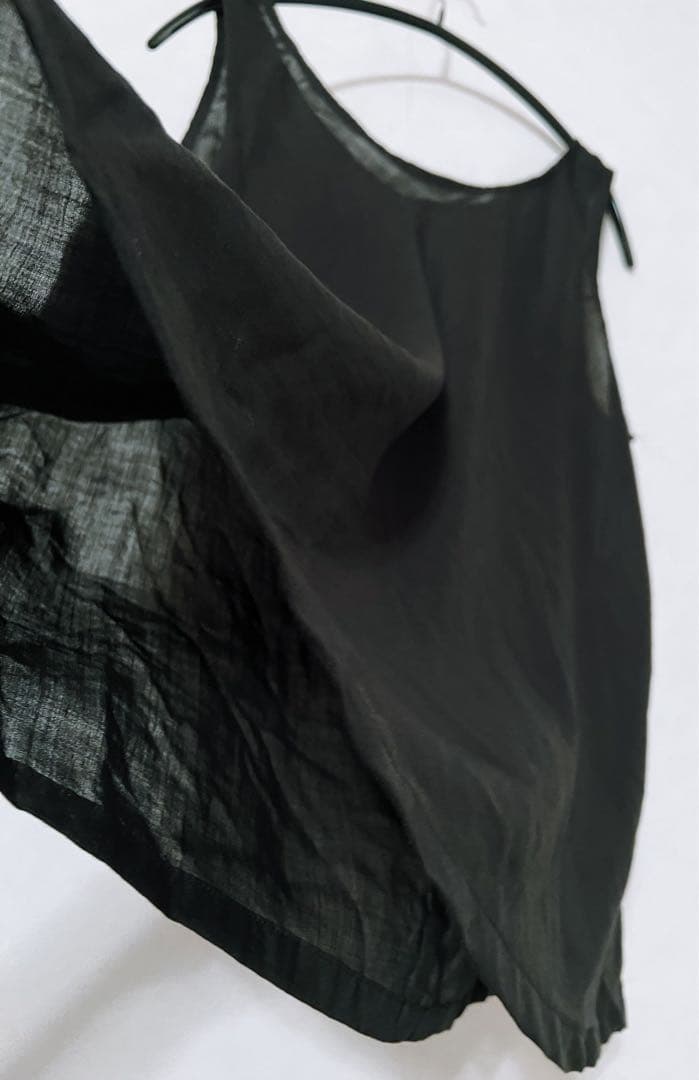 IONO リネン 麻 ラミー 100%超薄手ノースリーブシャツ mittan 系