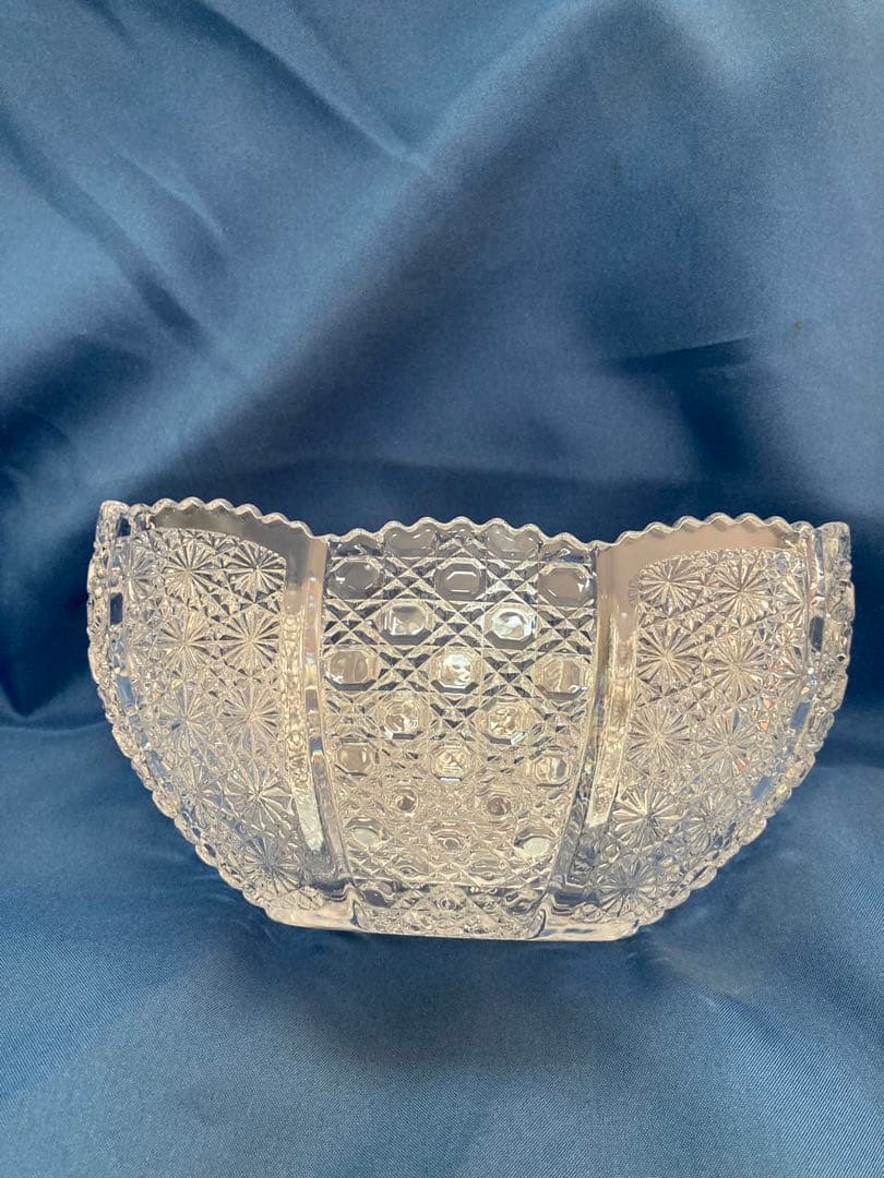 クリスタルガラス　沓形　向付4客