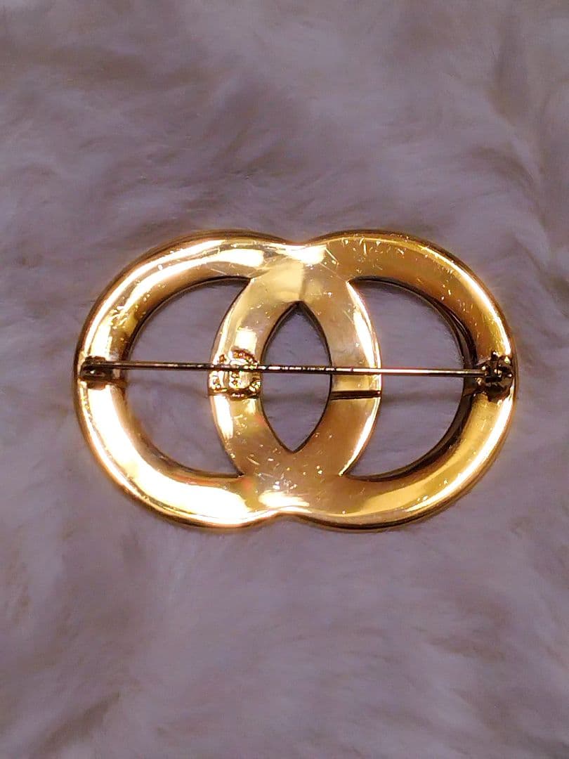 CELINEセリーヌ ブローチ サークルロゴ ゴールド フランス製 ヴィンテージ