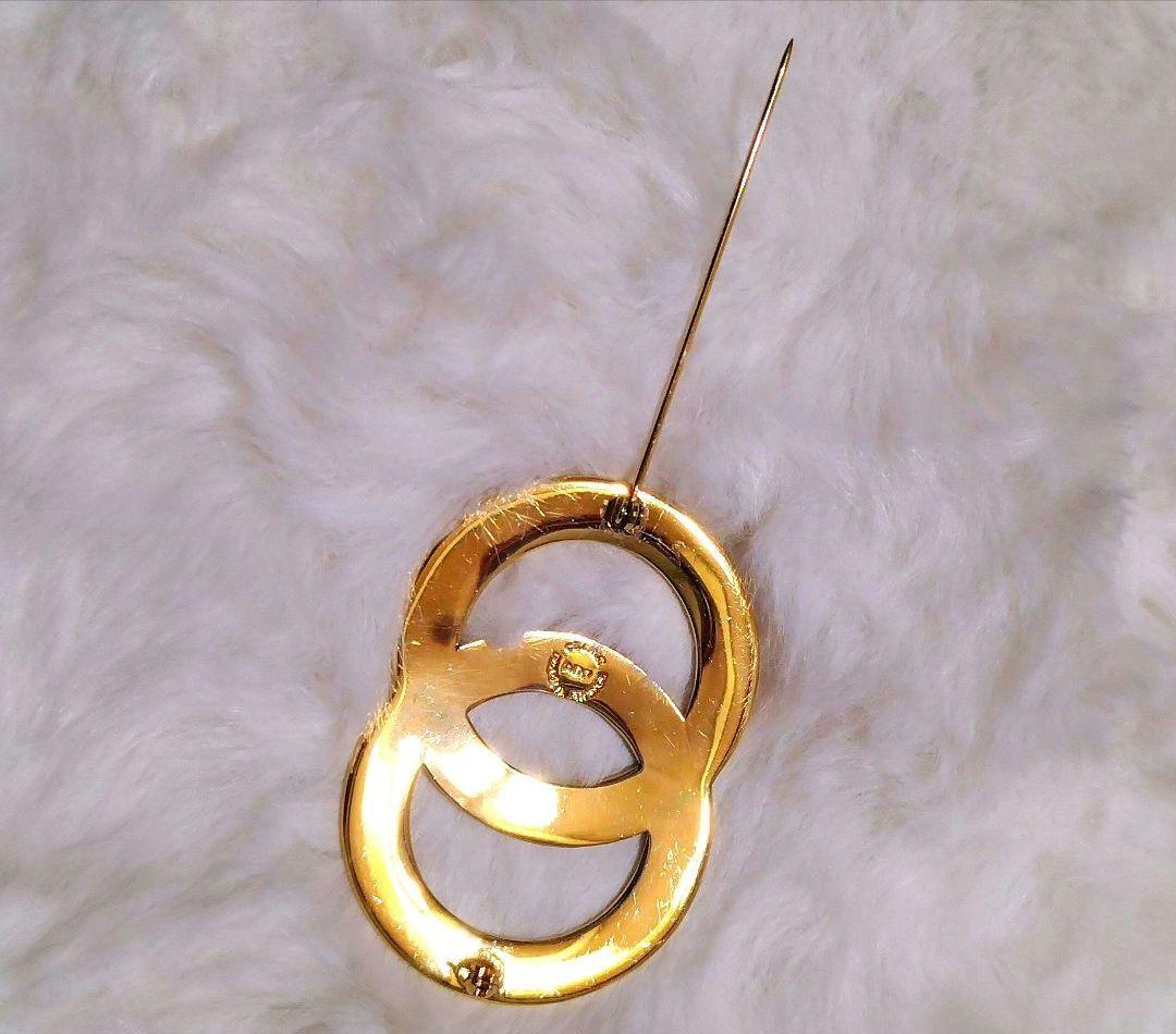 CELINEセリーヌ ブローチ サークルロゴ ゴールド フランス製 ヴィンテージ