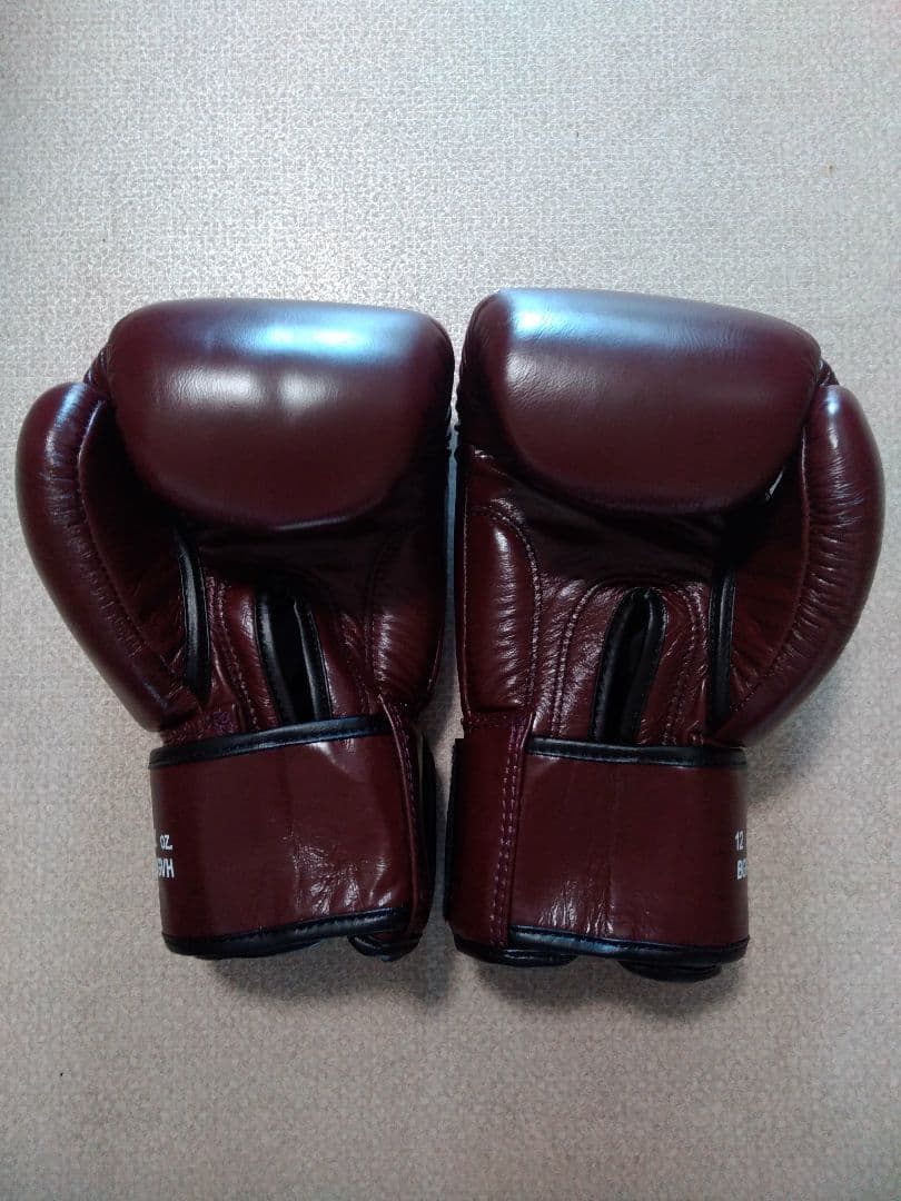 本革製WINDYボクシンググローブ 12oz マロン栗色 キックボクシング