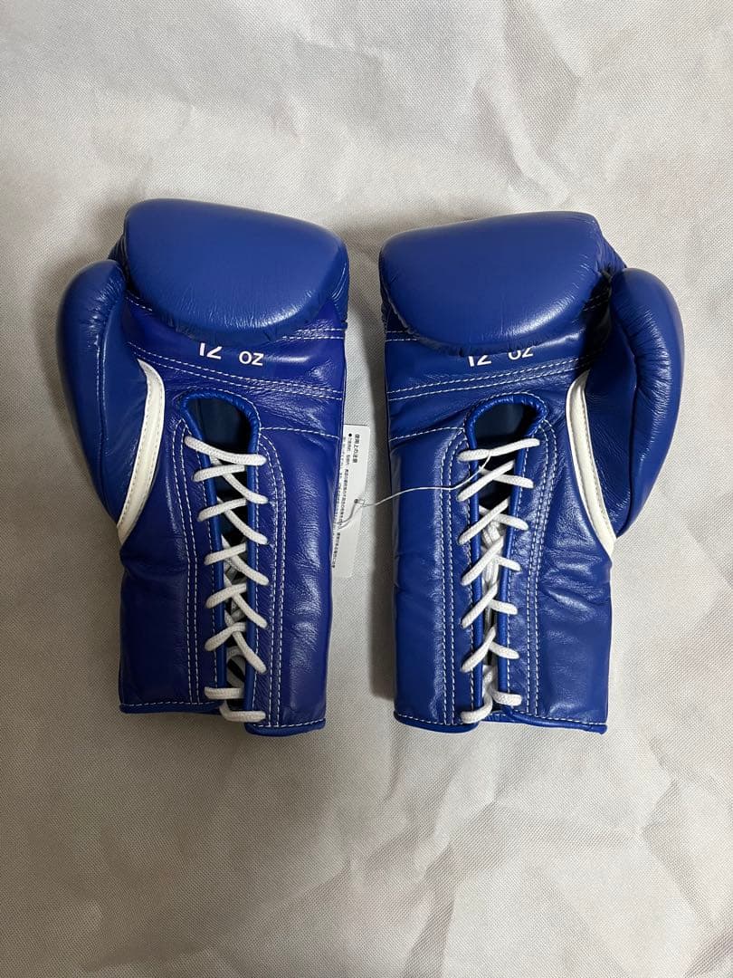 winning ボクシンググローブ 12オンス　ひも式　ブルー