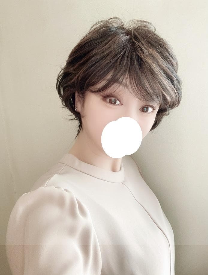 うらら　マリブ　メッシュレイヤーショート　ダークブラウンMIX