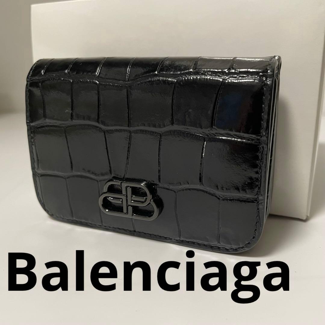 ✨未使用に近い✨　Balenciaga コンパクトウォレット　財布　レザー　黒