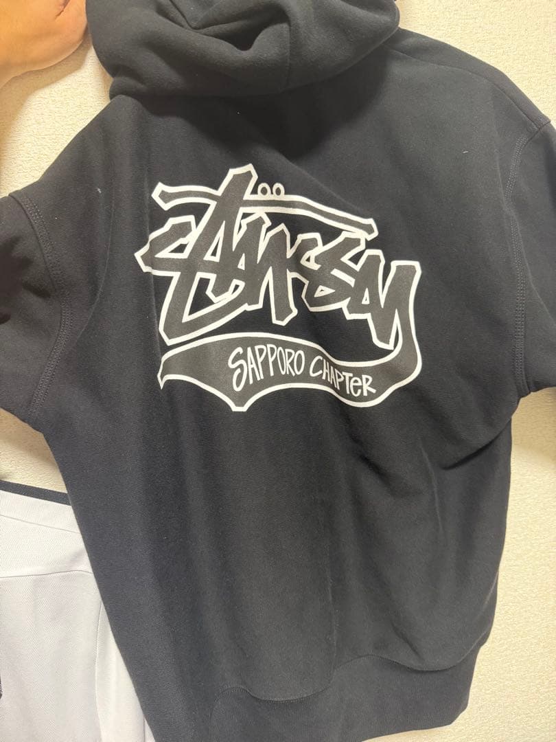 【美品/希少】 STUSSY SAPPORO CHAPTER ブラック パーカー