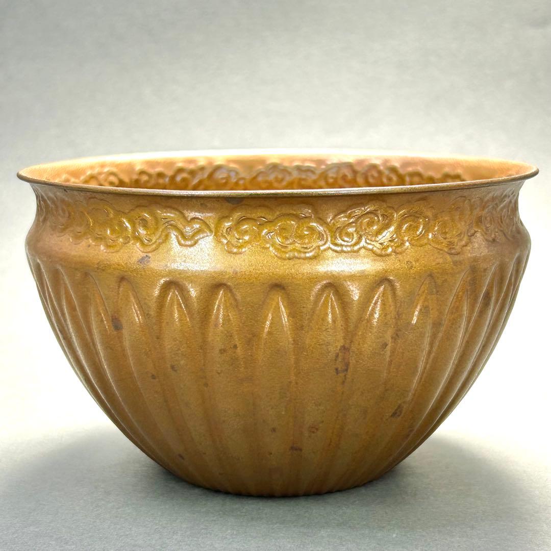 建水　『中川浄益　而妙斎書付』　モール　菊彫建水　お茶道具　書付箱　共箱　工芸品