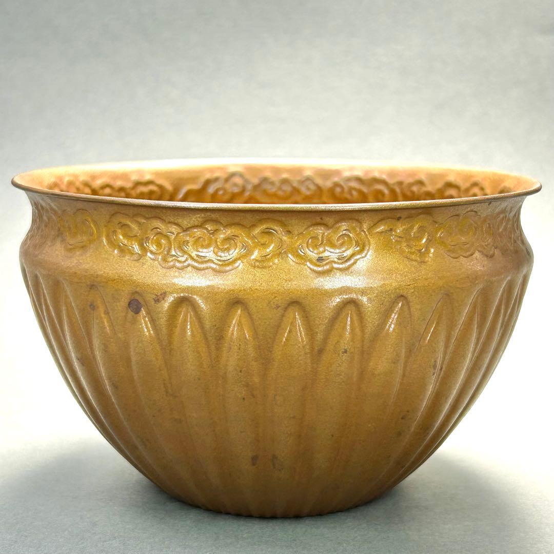 建水　『中川浄益　而妙斎書付』　モール　菊彫建水　お茶道具　書付箱　共箱　工芸品