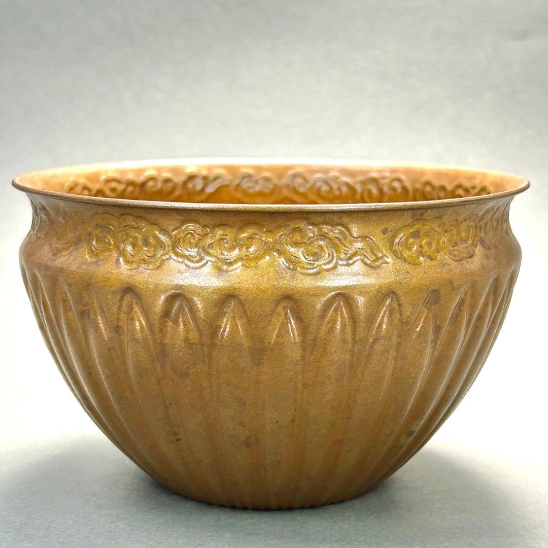 建水　『中川浄益　而妙斎書付』　モール　菊彫建水　お茶道具　書付箱　共箱　工芸品