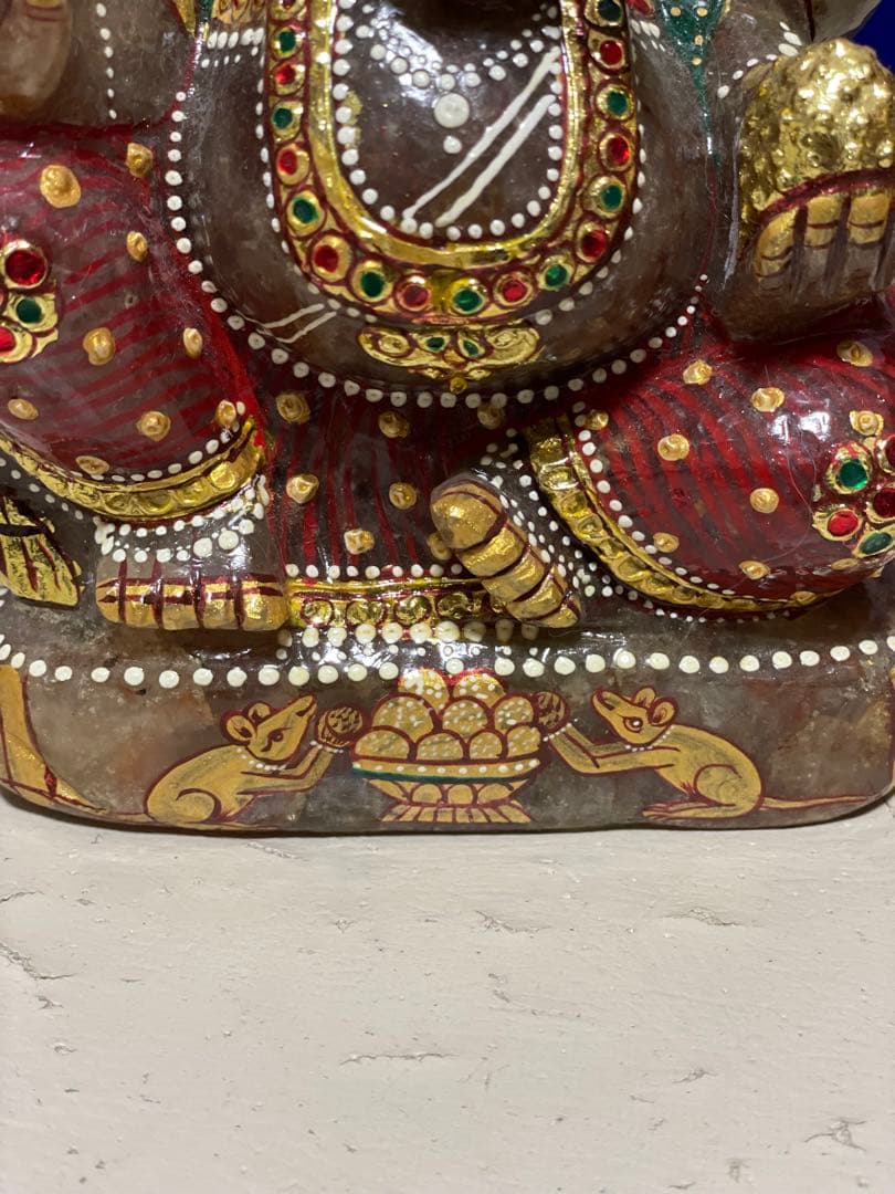 期間限定お値下げ！ ガネーシャ　特大　希少　置物　ラブラドライト