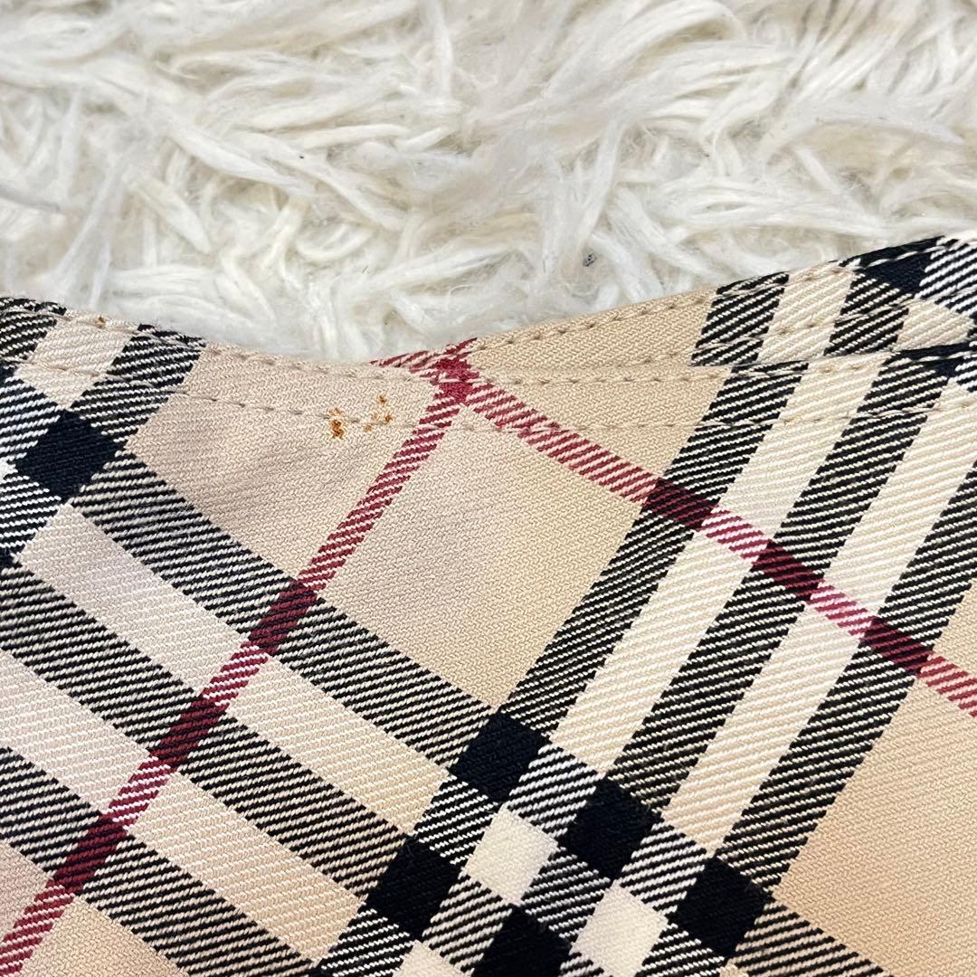 BURBERRY BLUELABELノバチェックプリーツラップスカート膝丈ベルト