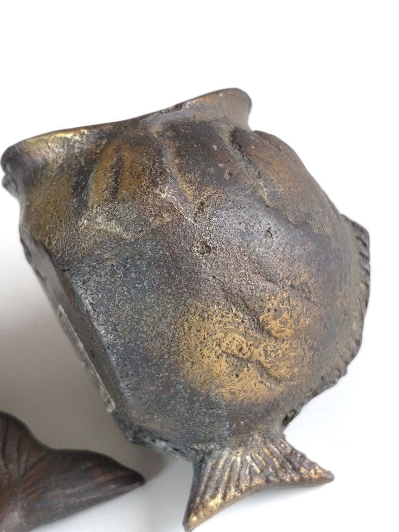 アンティーク オブジェ　ブロンズ製　　大小2個セット　刻印シール有　希少品