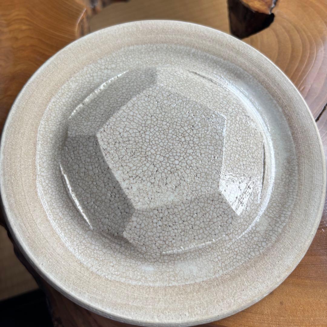 水指　山口錠鉄作　織部焼　茶道具　共箱