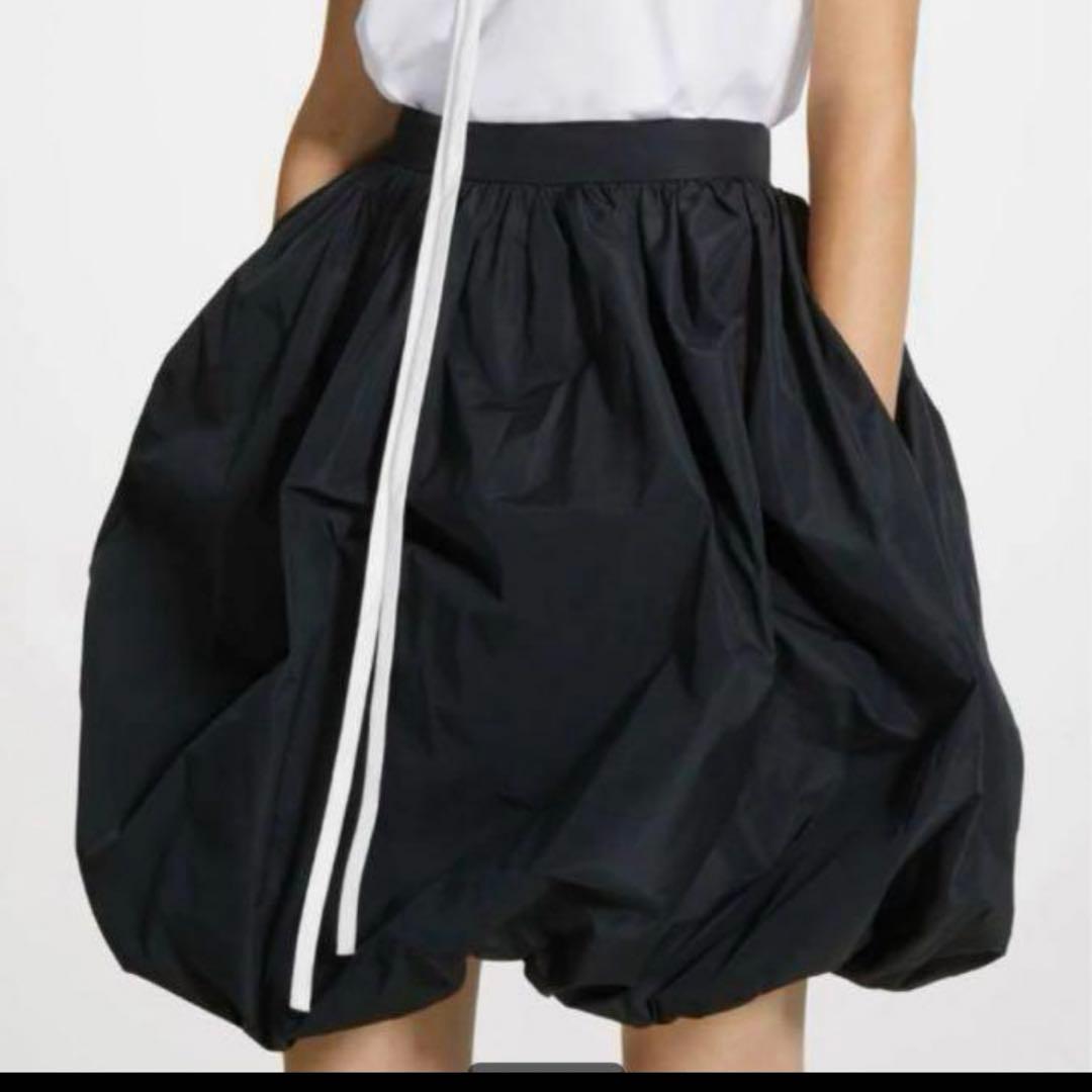 Patou パトゥ　バルーンスカート 34 XS ブラック　膝丈