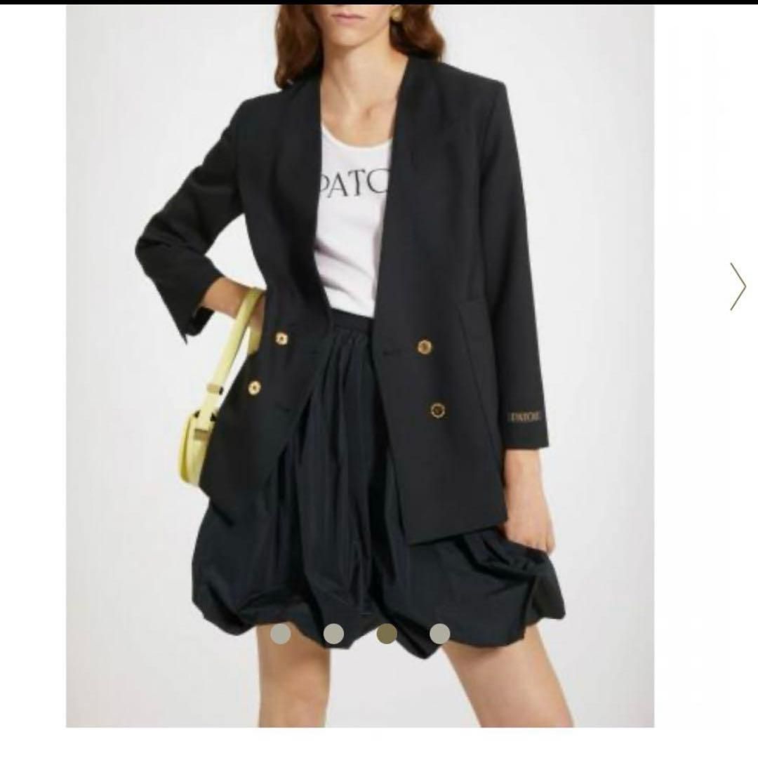 Patou パトゥ　バルーンスカート 34 XS ブラック　膝丈