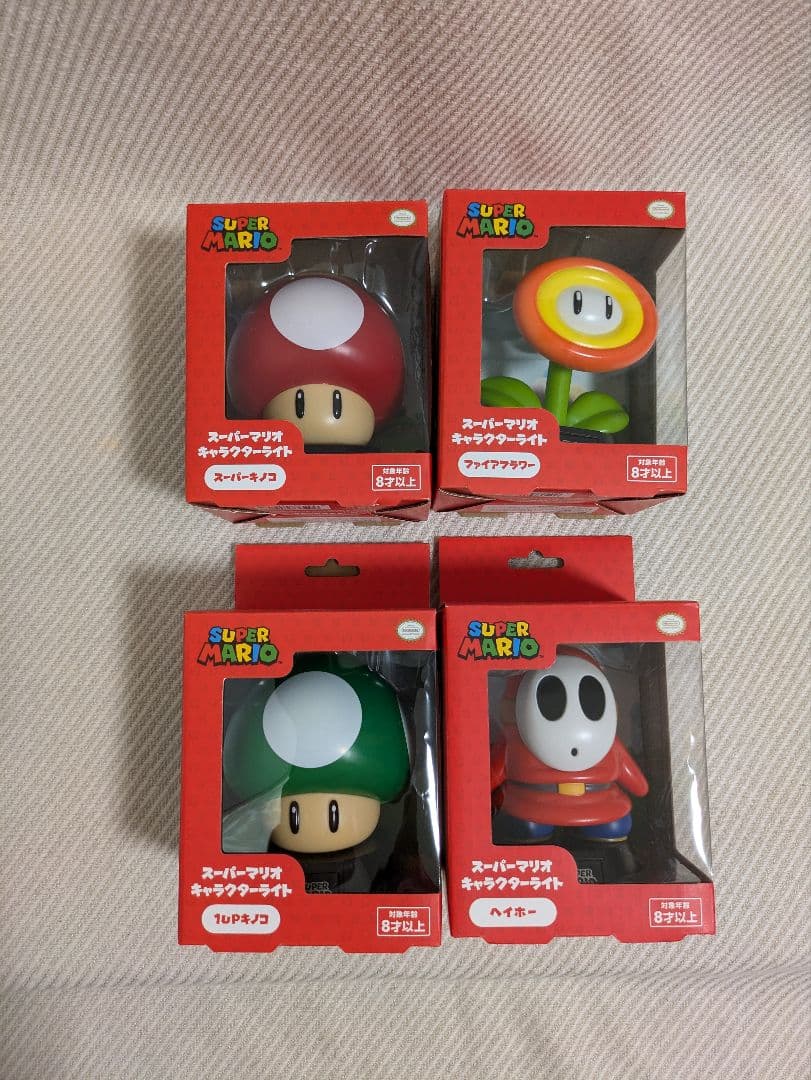 スーパーマリオ　キャラクターライト、テレサのセンサーライトの5個セット
