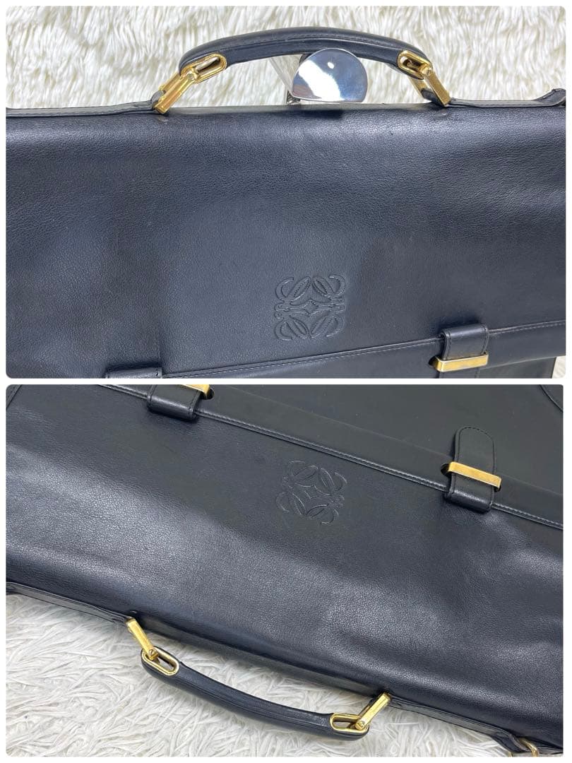 LOEWE ロエベ　ビジネスバッグ　アナグラム　ロゴ押し　レザー　2way