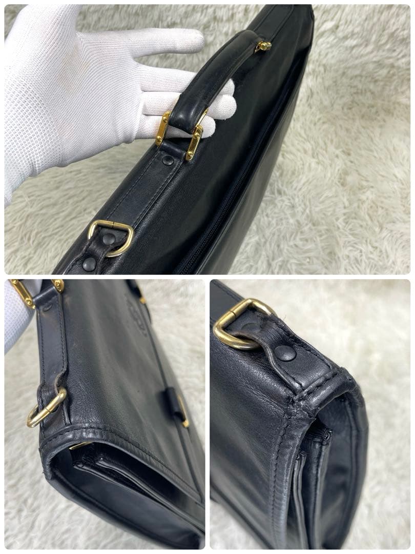 LOEWE ロエベ　ビジネスバッグ　アナグラム　ロゴ押し　レザー　2way