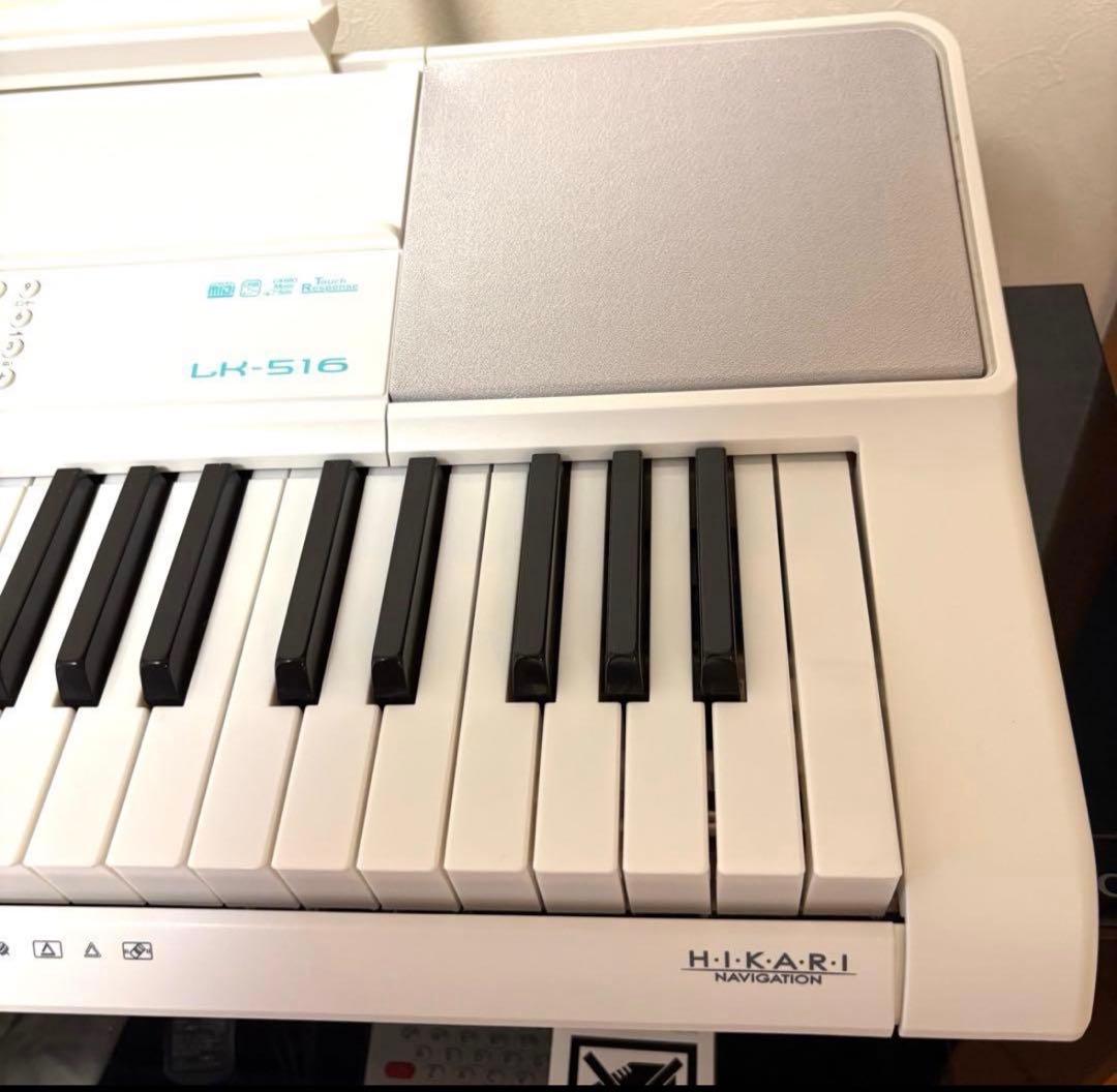【美品】カシオ CASIO 光ナビゲーション キーボード LK-516 付属品