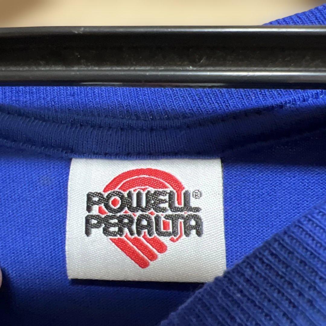 パウエル　Powell Peralta スカル tシャツ 2005年製　青　xl
