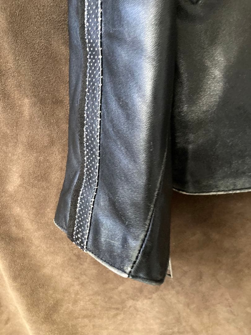 激レア NIKE ナイキ レザー シングル ライダース ジャケット NSW