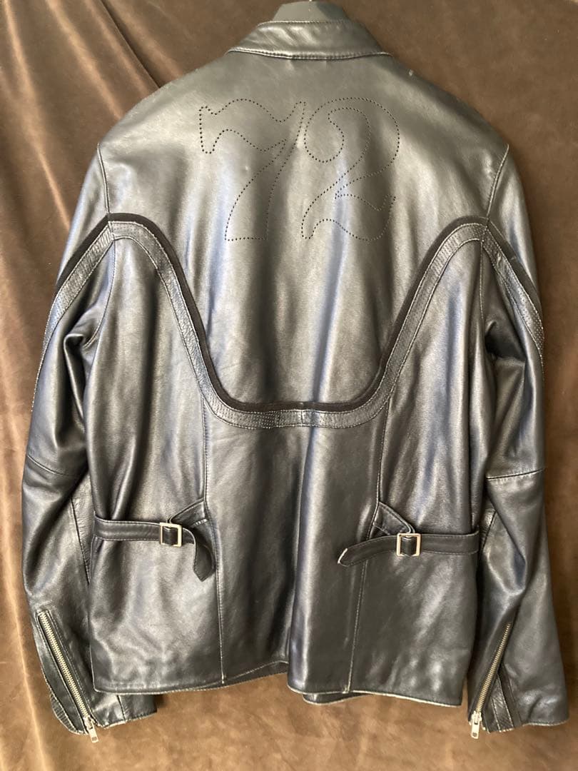 激レア NIKE ナイキ レザー シングル ライダース ジャケット NSW