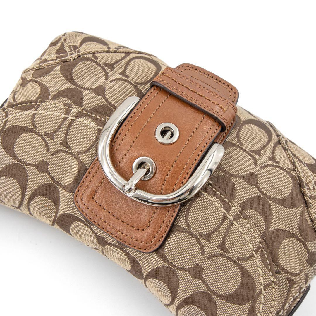 A027【COACH／コーチ】ソーホー　ハンドバッグ　ワンショルダー　シグネチャ