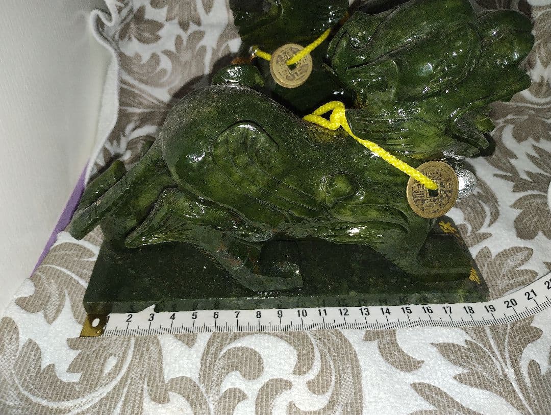 貔貅の置物！！ 雄と雌のニ体セット！！古銭&鈴のカスタム済み