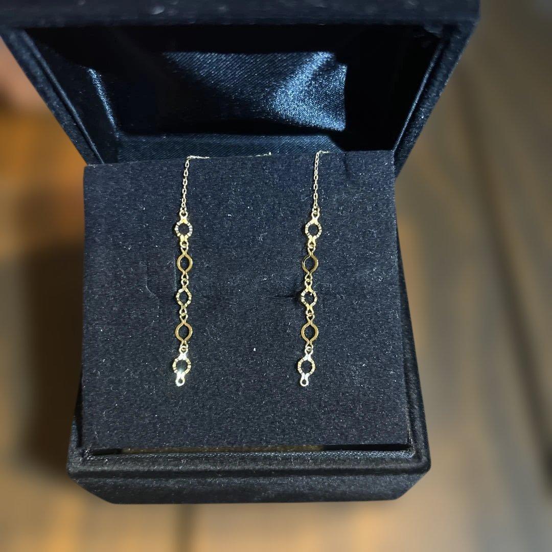 Ｋ18ゴールド チェーン ロングピアス「最終値下げ」