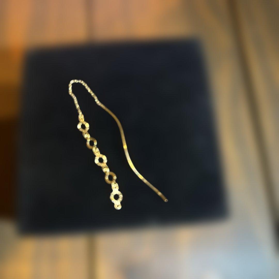 Ｋ18ゴールド チェーン ロングピアス「最終値下げ」