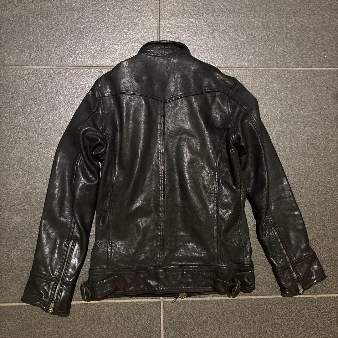 JACKROSE VINTAGE 90s 羊革 短丈ブラックレザージャケット